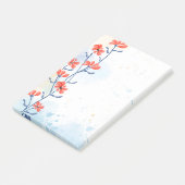 Notes post-it des fleurs d'aquarelle (Incliné)