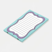 Notes Post-it® des lignes encadrées (Incliné)