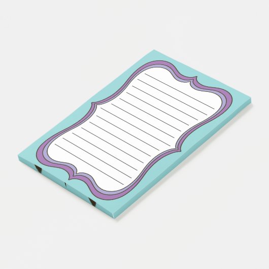 Notes Post-it® des lignes encadrées (Incliné)