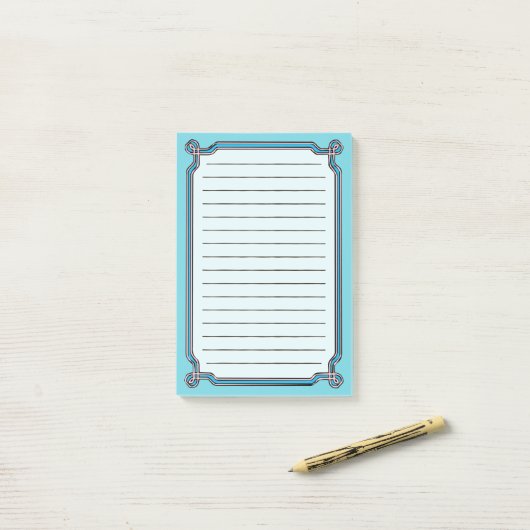 Notes Post-it® des lignes encadrées (Sur un bureau)