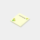 Notes post-it des roses jaunes (Incliné)