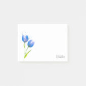 Notes post-it des tulipes violettes bleues (Devant)