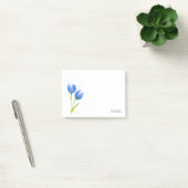 Notes post-it des tulipes violettes bleues (Bureau)