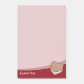 Notes post-it du biscuit du coeur (Devant)