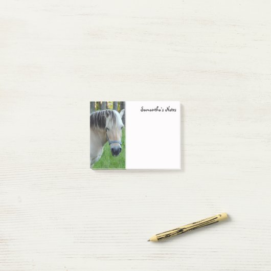 Notes post-it du cheval (Sur un bureau)