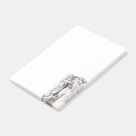 Notes Post-it® du cheval blanc (Incliné)