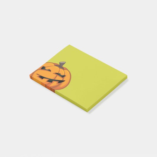 Notes post-it® du Citrouille d'Halloween Grinning (Incliné)