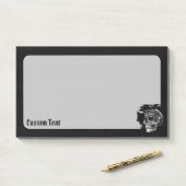 Notes post-it du crâne (Sur un bureau)