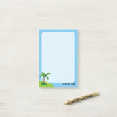 Notes post-it du dessin sur palmier (Sur un bureau)