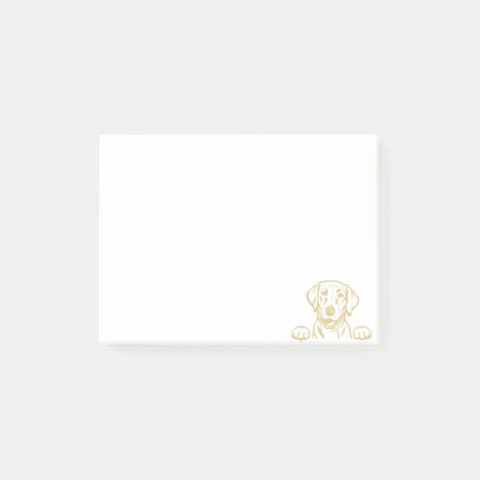 Notes post-it du laboratoire jaune de 4 po x 3 po (Devant)