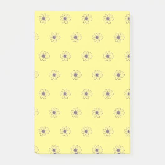 Notes post-it du Motif de fleurs (Devant)