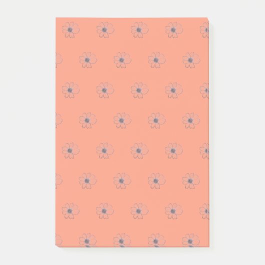 Notes post-it du Motif de fleurs (Devant)