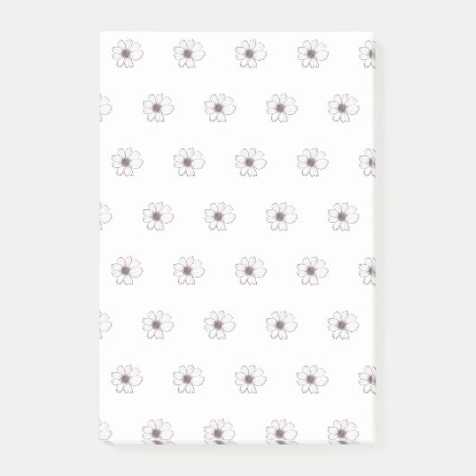 Notes post-it du Motif de fleurs (Devant)