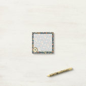 Notes post-it du Motif de fraises Paisley (Sur un bureau)