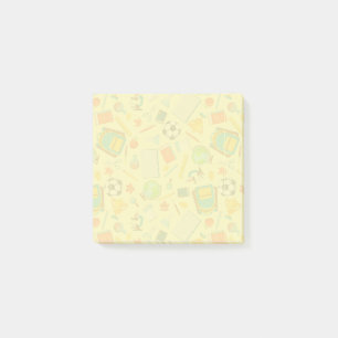 Notes post-it du Motif de l'approvisionnement scol