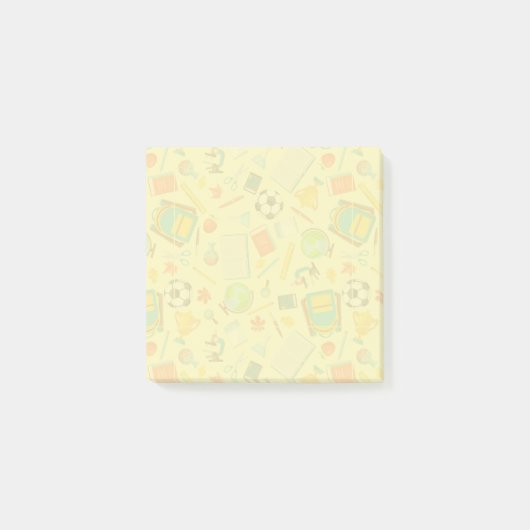 Notes post-it du Motif de l'approvisionnement scol (Devant)