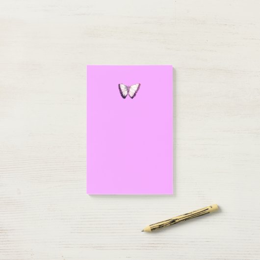 Notes post-it du Motif papillon (Sur un bureau)