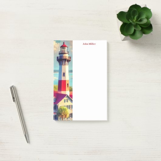 Notes post-it du phare aquarelle (Bureau)