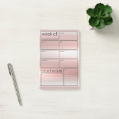 notes Post-it® du planificateur hebdomadaire (Bureau)