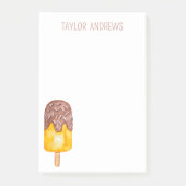 Notes post-it du produit de chocolat d'aquarelle (Devant)