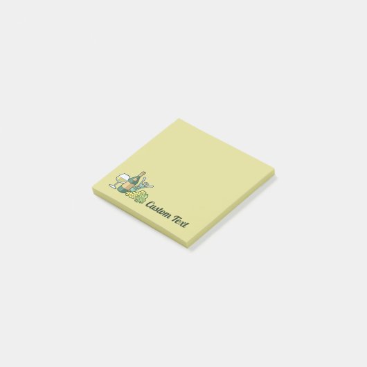 Notes post-it du vin blanc (Incliné)