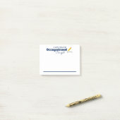 Notes post-it d'un ergothérapeute (Sur un bureau)