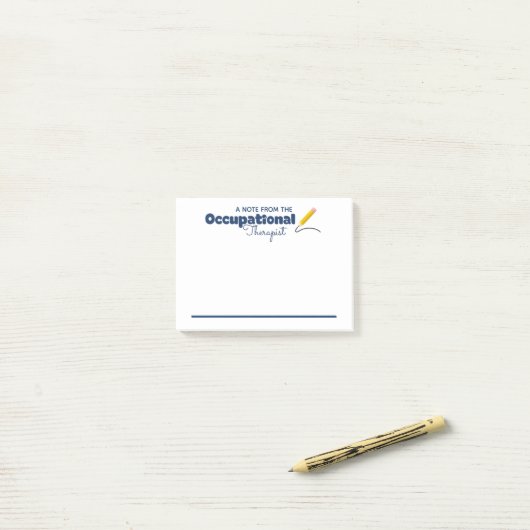 Notes post-it d'un ergothérapeute (Sur un bureau)