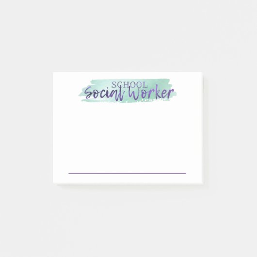Notes post-it d'un travailleur social scolaire (Devant)