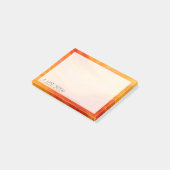 Notes post-it en marbre d'or orange vif (Incliné)