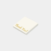 Notes post-it en Merci simple beige et or (Incliné)