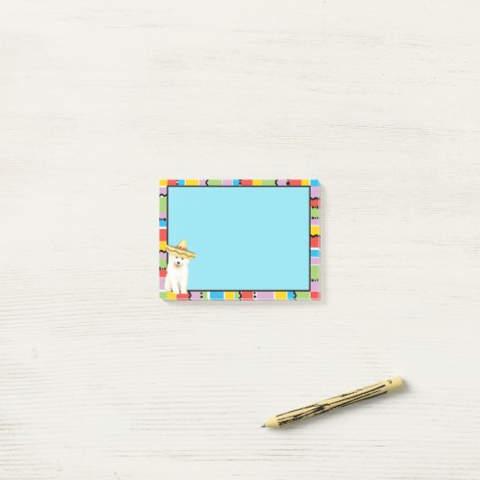 Notes post-it Fiesta Samoyed (Sur un bureau)