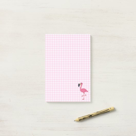 Notes Post-it® Flamingo (Sur un bureau)