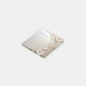 Notes Post-it Fleurs Blanches Modernes Perles (Incliné)