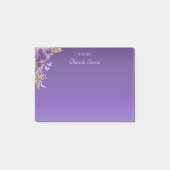Notes post-it Fleurs mauves violettes et Mariage b (Devant)
