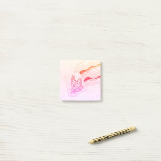 Notes post-it Flutterby Butterfly (Sur un bureau)