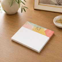 Notes Post-It formes abstraites colorées Monogramm