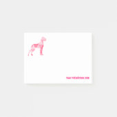 Notes Post-it Grand Danois Polygone Rose (Devant)