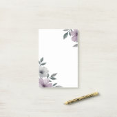 Notes Post-It grandes à bordure florale (Sur un bureau)