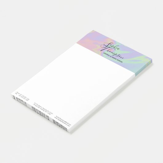 Notes post-it® Holographique moderne Rainbow Paste (Incliné)