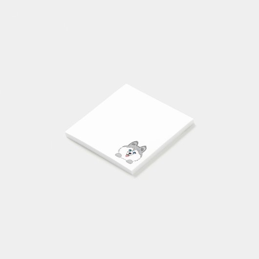 Notes post-it® Husky Dog 3" x 3" (Incliné)