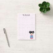 Notes Post-it® Kokeshi Poupée Rose 4 x 6 (Bureau)