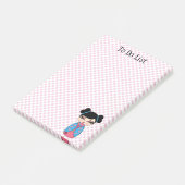 Notes Post-it® Kokeshi Poupée Rose 4 x 6 (Incliné)