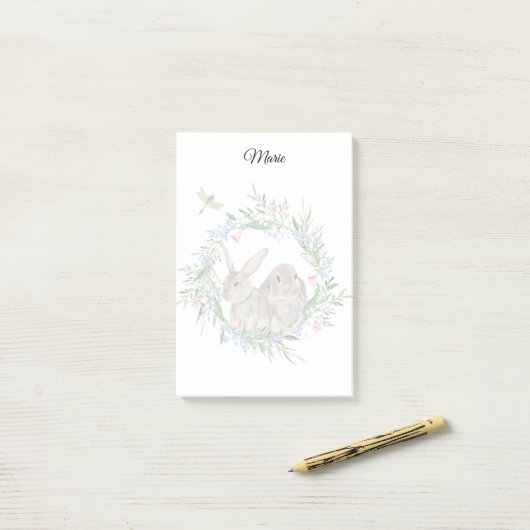 Notes Post-it Lapins Mignons (Sur un bureau)