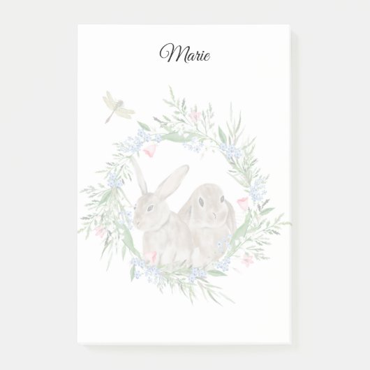 Notes Post-it Lapins Mignons (Devant)