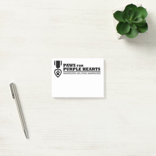 Notes Post-it® - Logo blanc avec noir (Bureau)