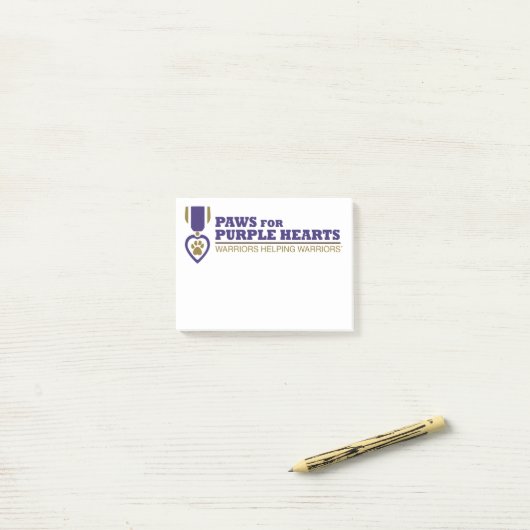 Notes Post-it® - Logo en couleur blanc (Sur un bureau)