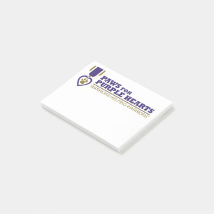 Notes Post-it® - Logo en couleur blanc