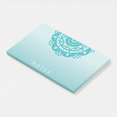 Notes post-it Mandala Ombre turquoise (Incliné)