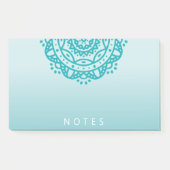 Notes post-it Mandala Ombre turquoise (Devant)