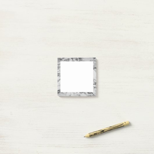 Notes Post-it® Marbre blanc (Sur un bureau)